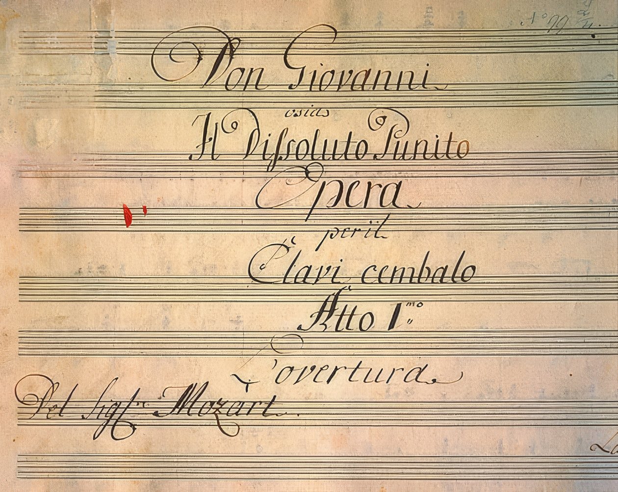 Title Page to the Opera Don Giovanni by Wolfgang Amadeus Mozart