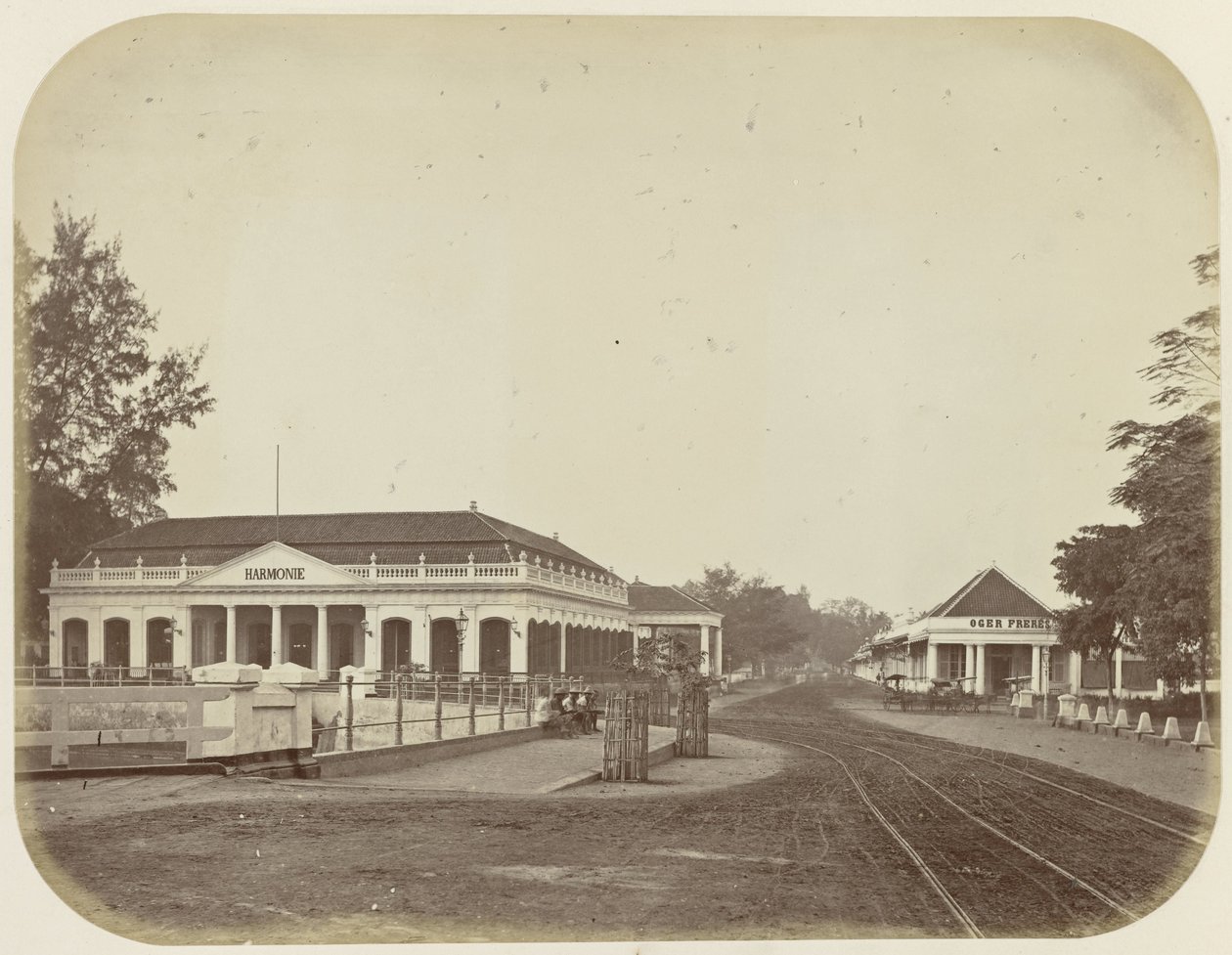 Society Harmony and the Shop of Oger Frères in Batavia by Woodbury and Page