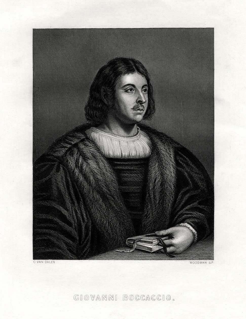 Giovanni Boccaccio, Italian author and poet by Woodman