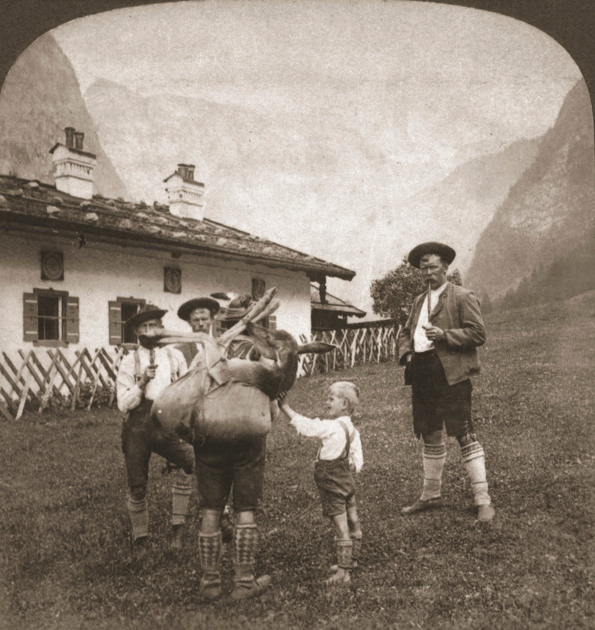 Bavarian Mountaineers, Germany, 1898 by Works and Sun Sculpture Studios