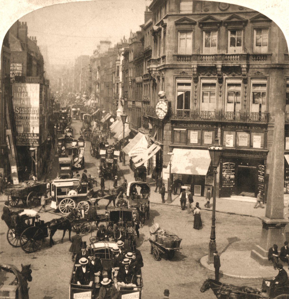 Fleet Street, London, 1896 by Works and Sun Sculpture Studios