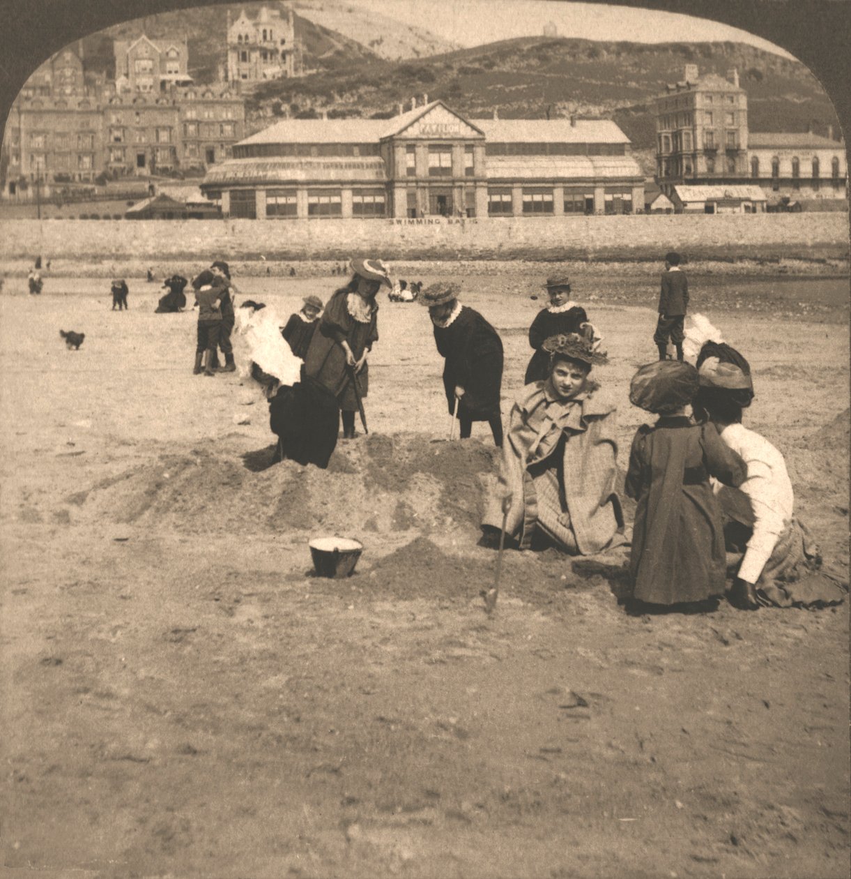 On the Beach at Llandudno, Wales, 1894 by Works and Sun Sculpture Studios