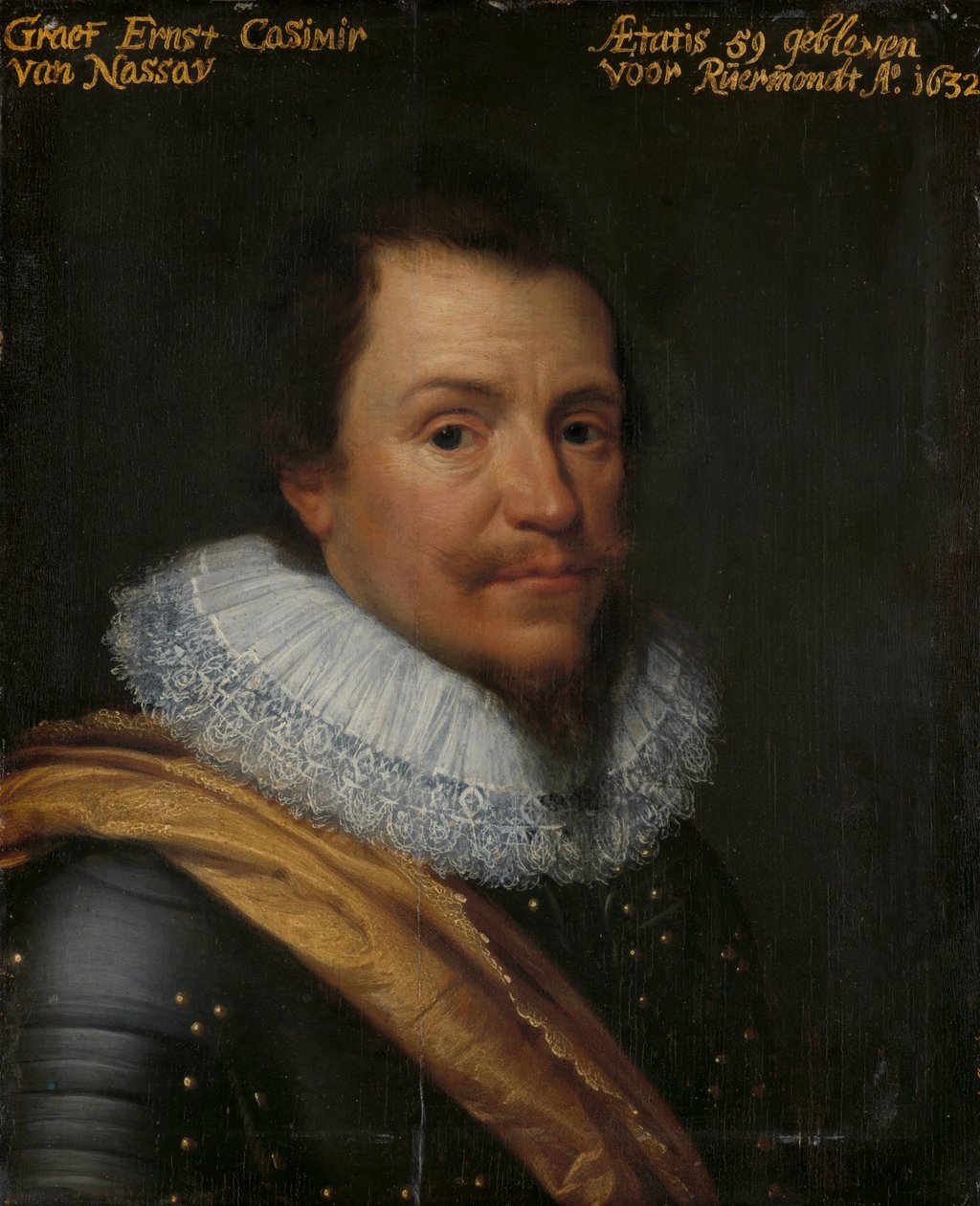 Portrait of Ernst Casimir, Count of Nassau-Dietz by Michiel Jansz van Mierevelt