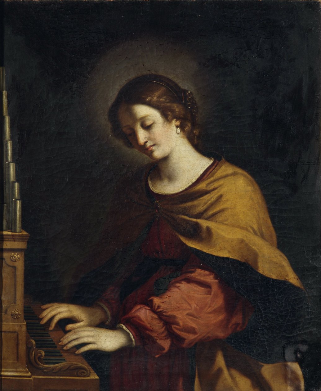 Saint Cecilia as Organist by Workshop of Guercino