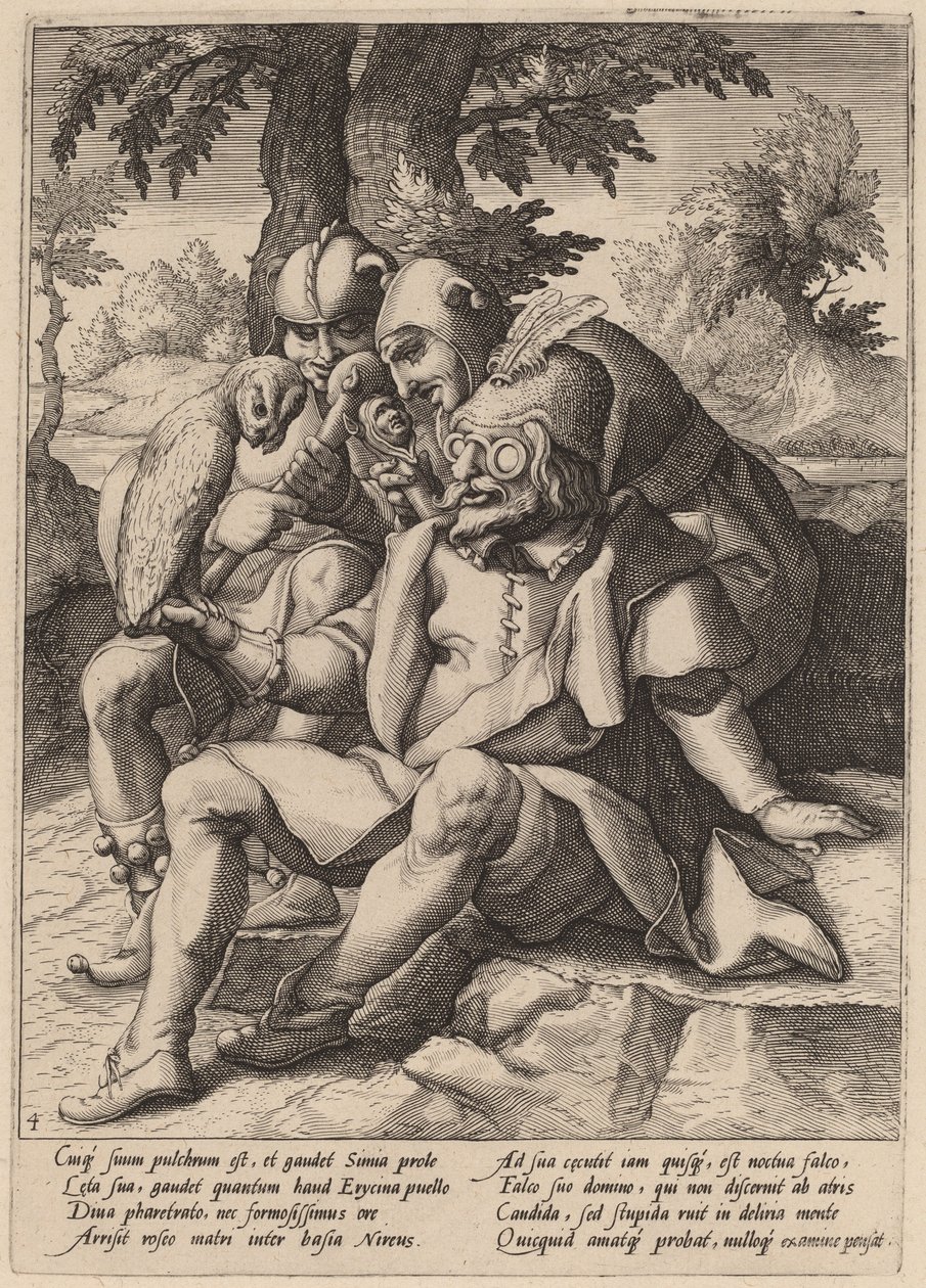 The Wisdom of Fools by Workshop of Hendrick Goltzius, after Karel van Mander I