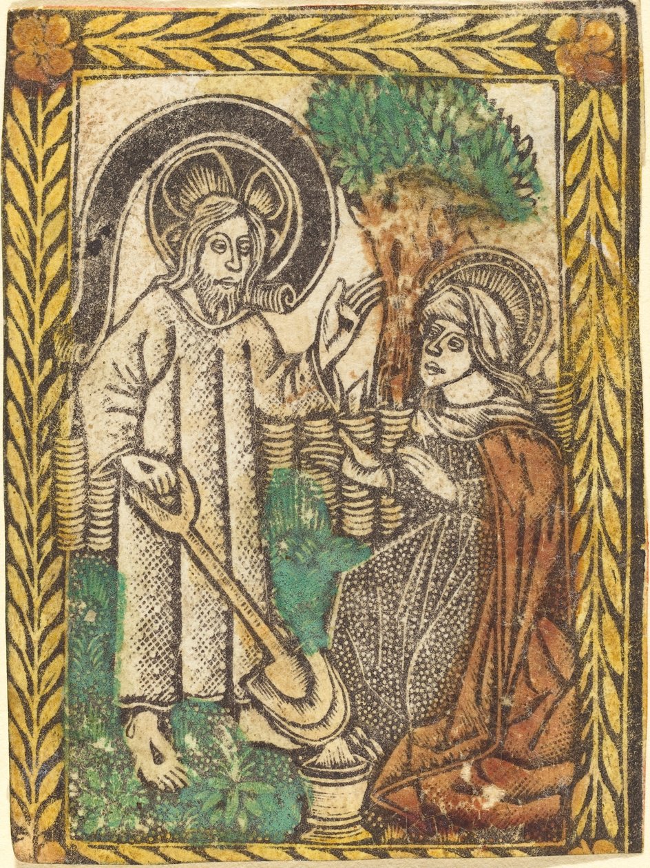 Christ Appearing to the Magdalene as a Gardener by Workshop of Master of the Borders with