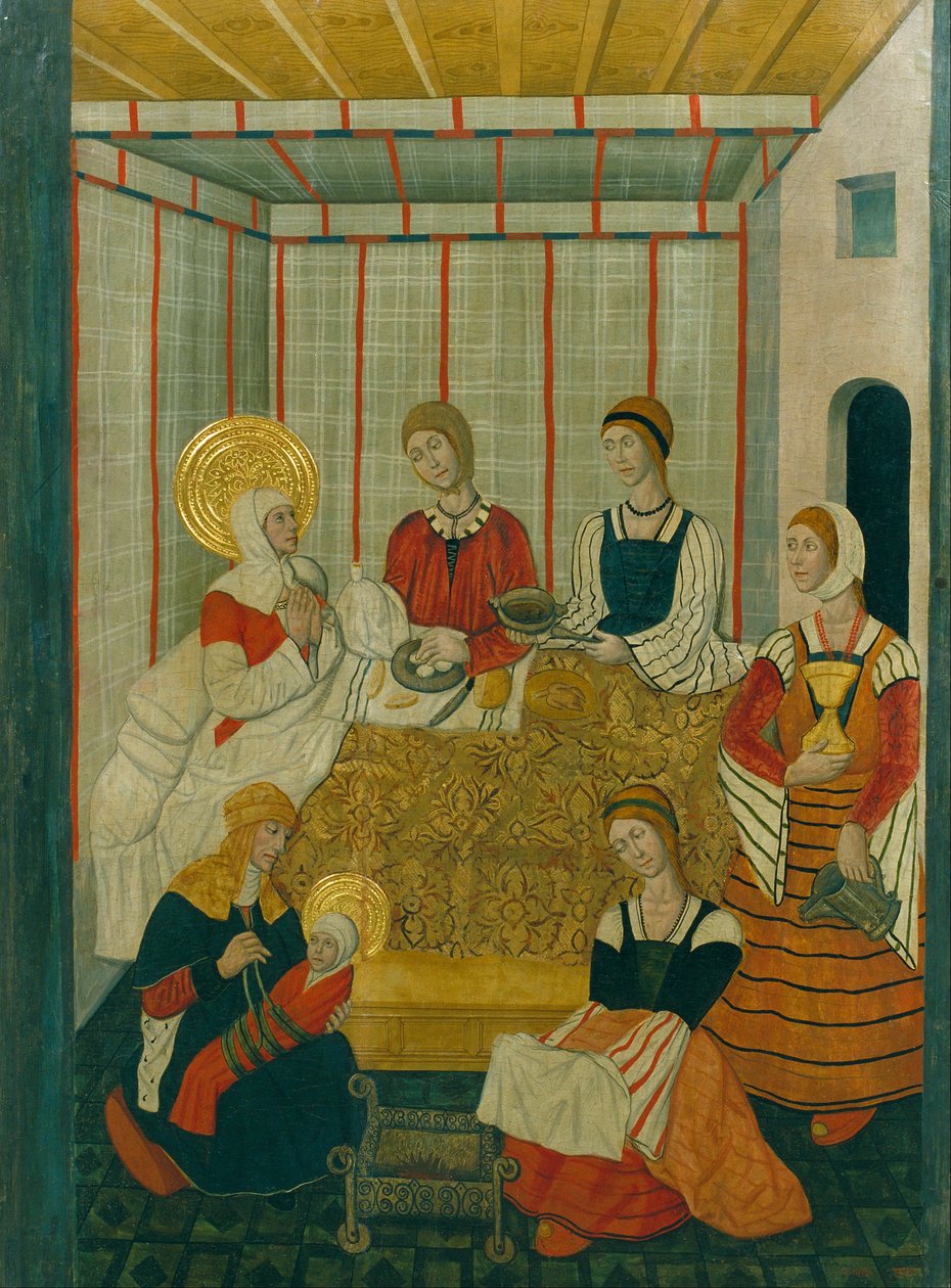 Birth of the Virgin by Workshop of Pedro García de Benabarre