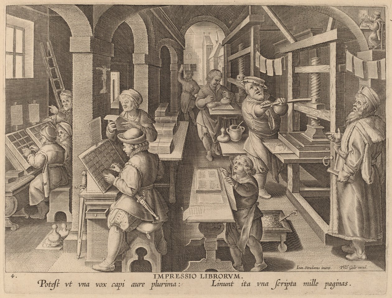 Printing Books by Workshop of Philip Galle after Jan van der Straet