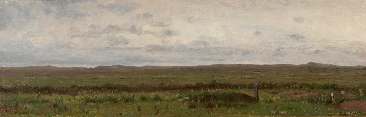 Graves of Travellers, Fort Kearny, Nebraska by Worthington Whittredge
