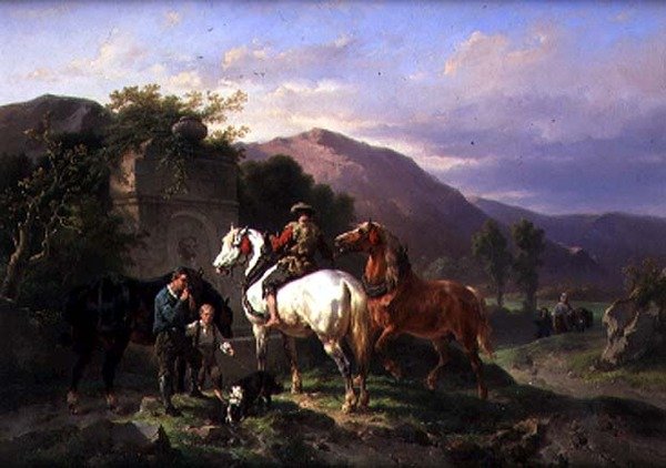 Watering the Horses by Wouterus Verschuur