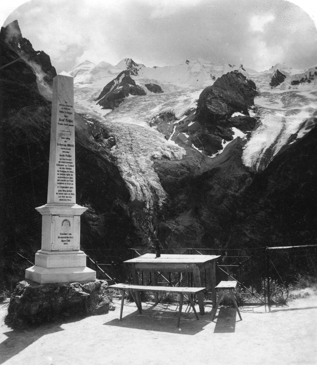 A Monument in Stilfserjoch Strasse, Weisse Knott, Tyrol by Wurthle and Sons