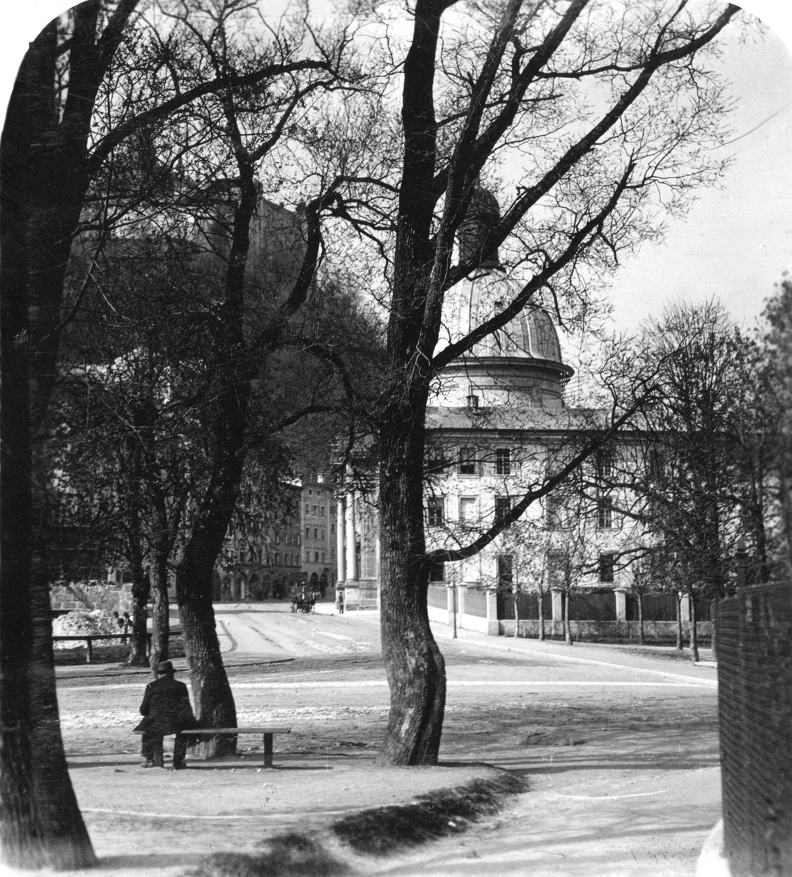 Kajetanerplatz and the Hohensalzburg Fortress, Salzburg, Austria, c1900 by Wurthle and Sons