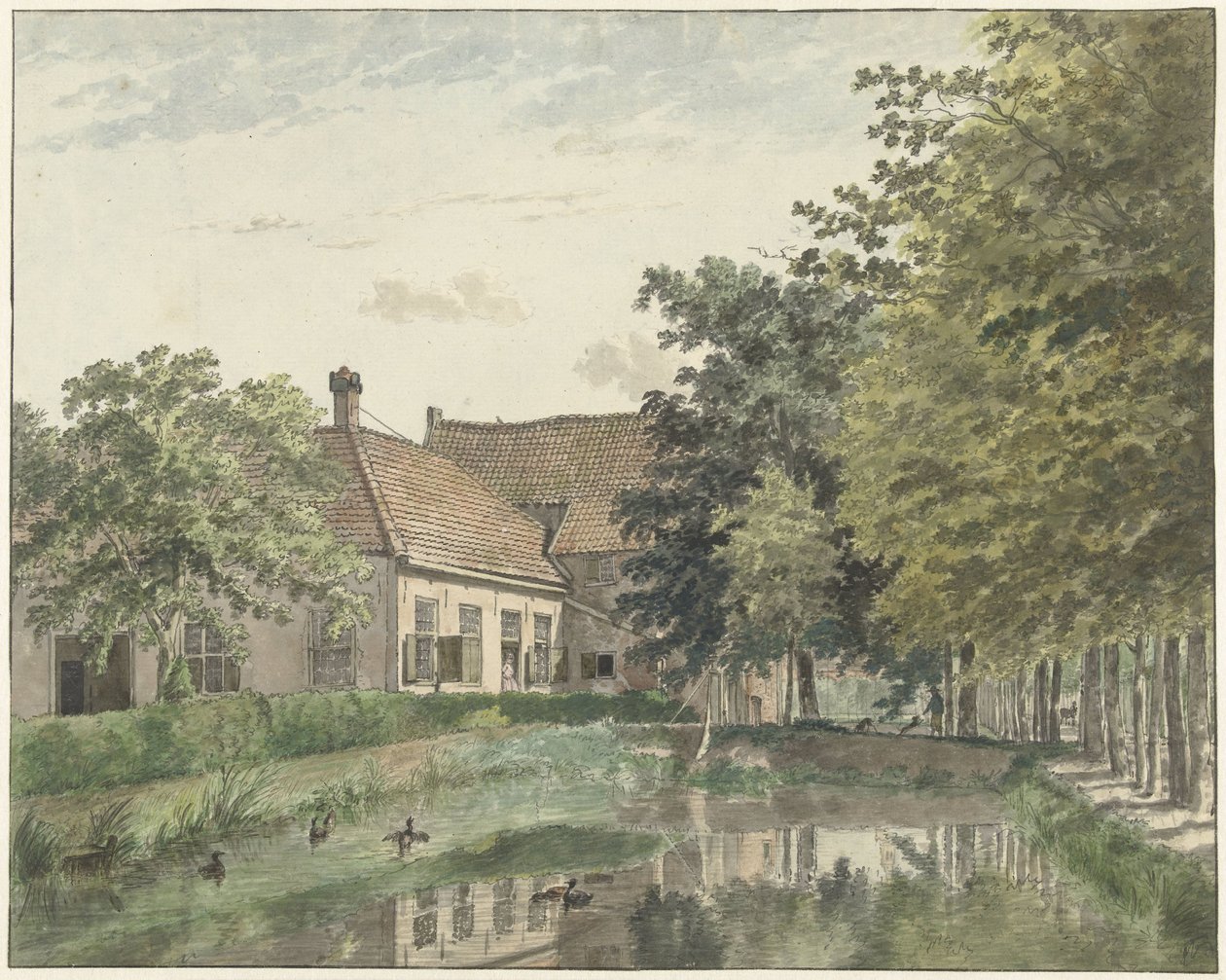 View of the Country House Watergoor near Nijkerk by Wybrand Hendriks