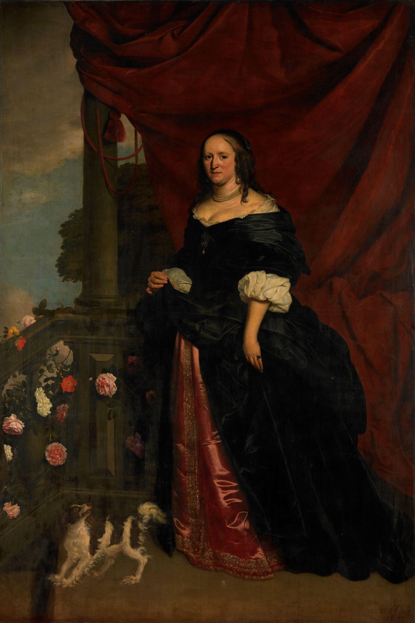 Portrait of a Woman, probably Sophia Anna van Pipenpoy (c. 1618-70), Countess of Schellart by Wybrand de Geest (I)