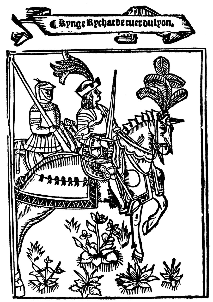 Richard I Lionheart, 12th Century King of England, 1528 by Wynkyn de Worde