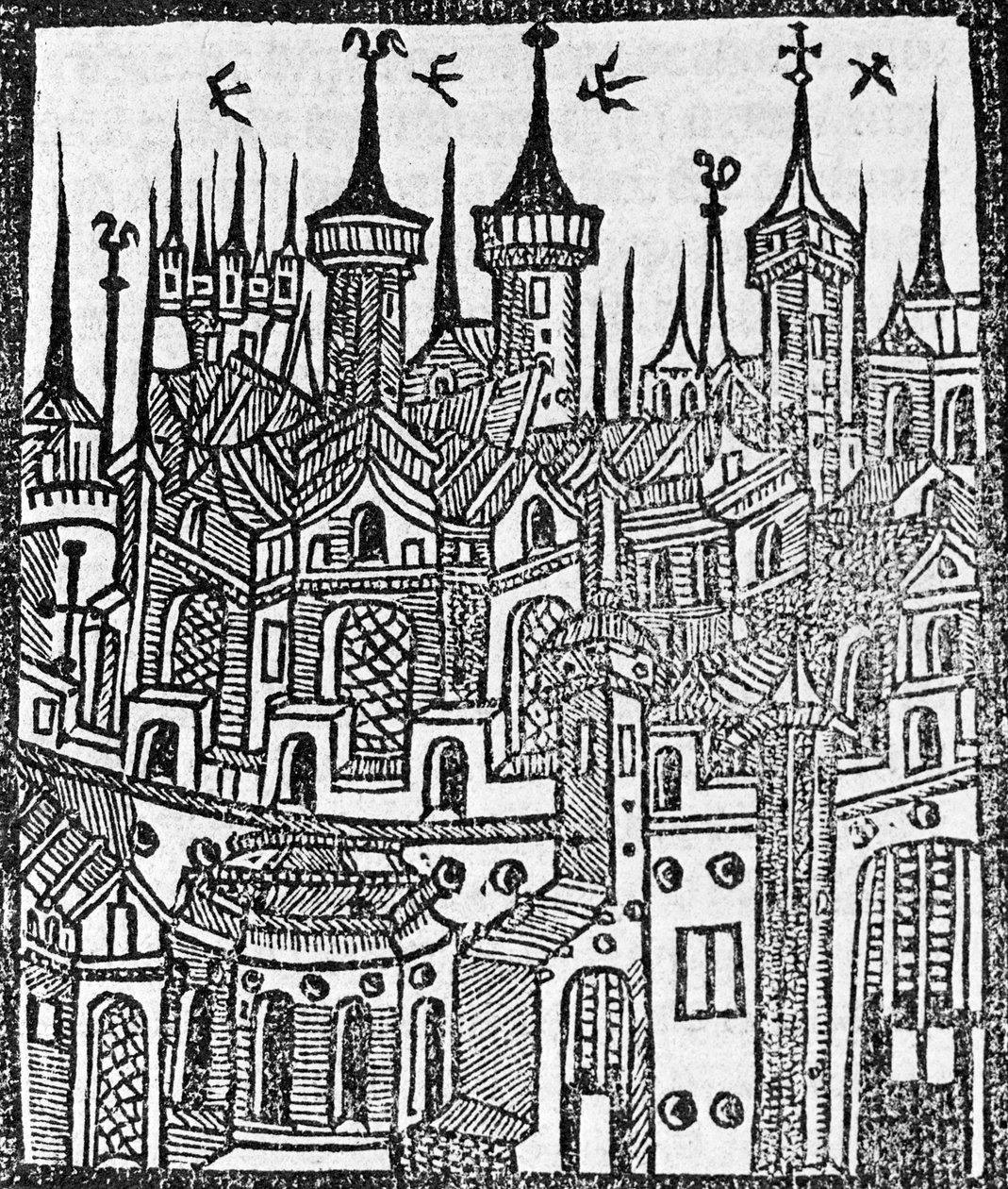 Woodcut from The Chronicle of Englonde by Wynkyn de Worde