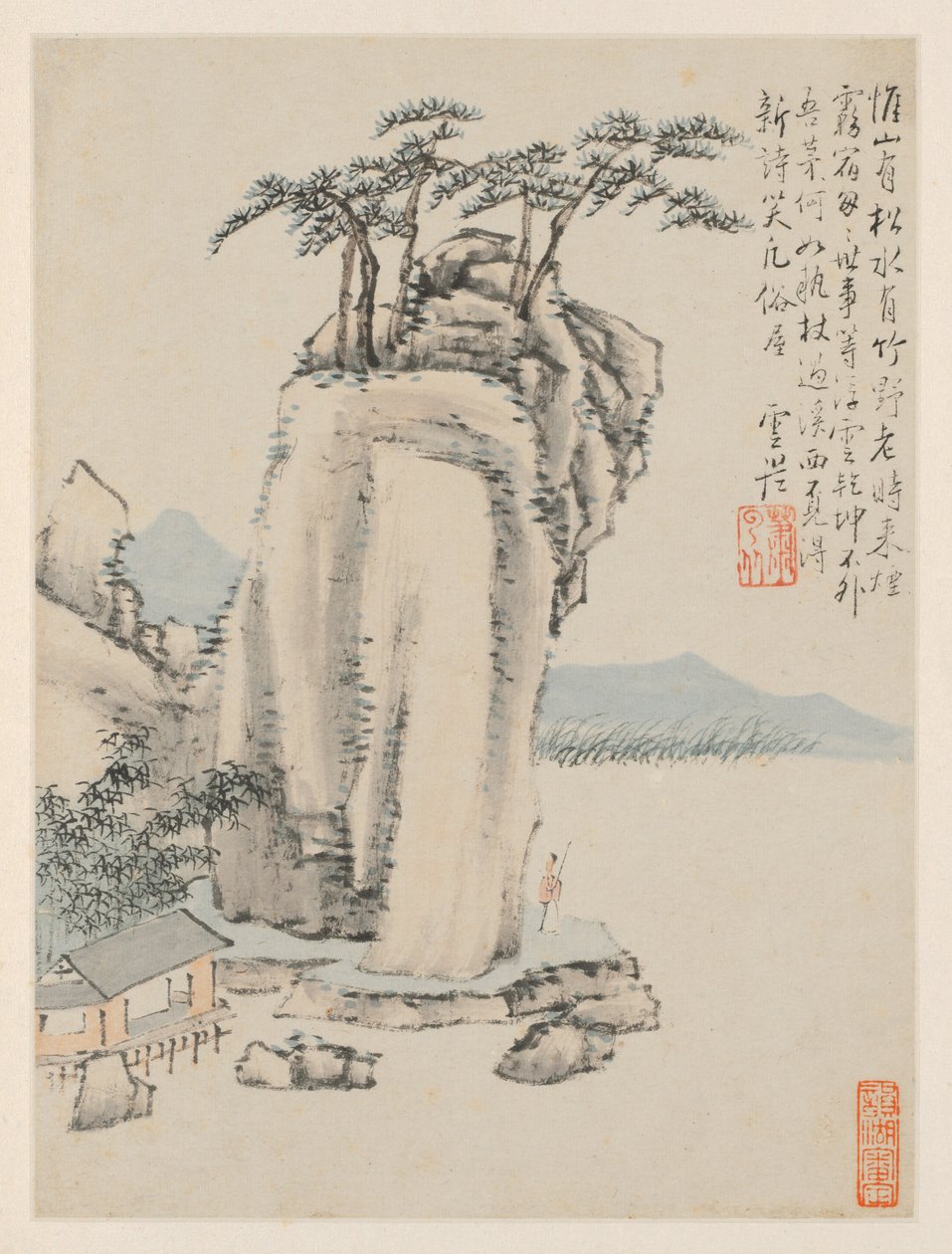 Album of Seasonal Landscapes, Leaf G, 1668 by Xiao Yuncong