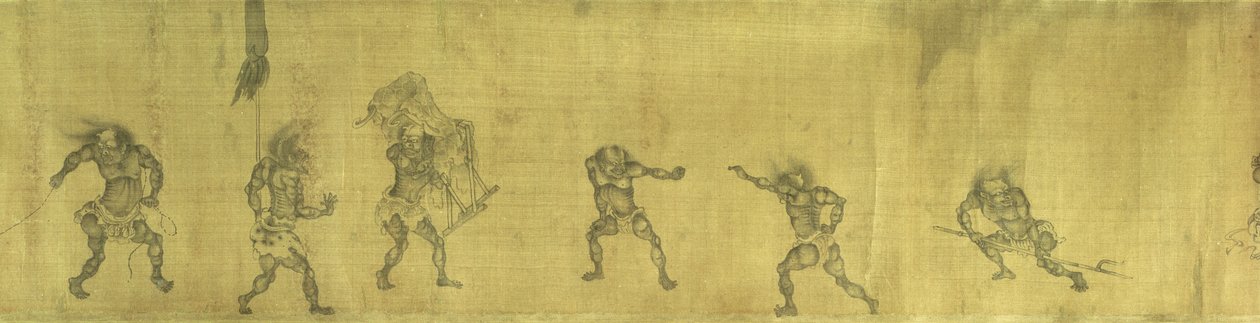 A Night Excursion of the Drunken Zhong Kui and his Sister by Yan Geng