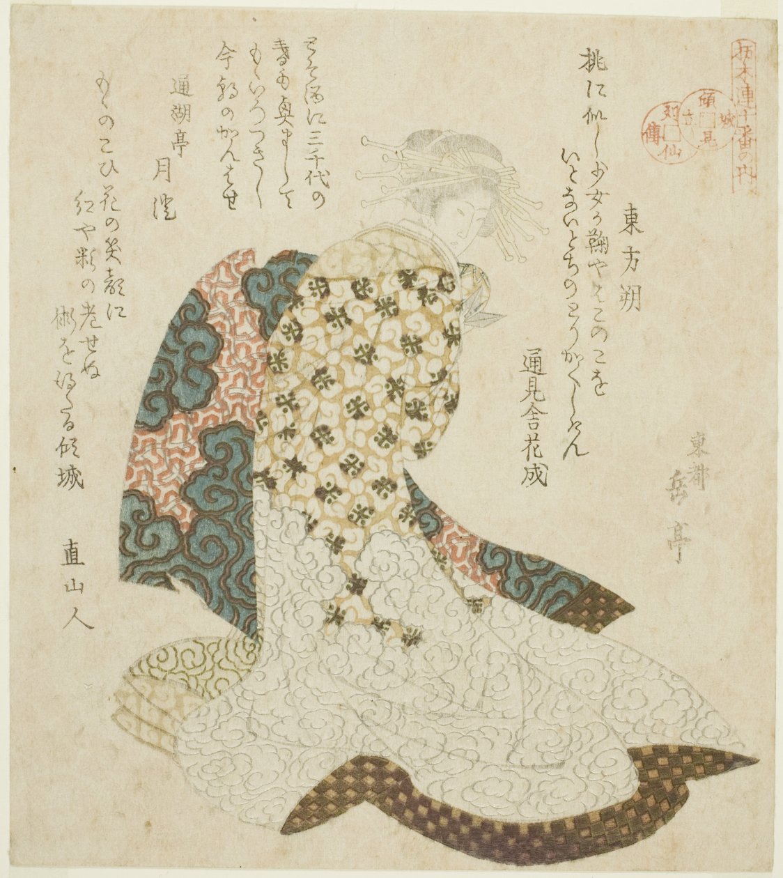 Dongfang Shuo, from the series "Lives of Taoist Immortals Parodied by Courtesans" by Yashima Gakutei
