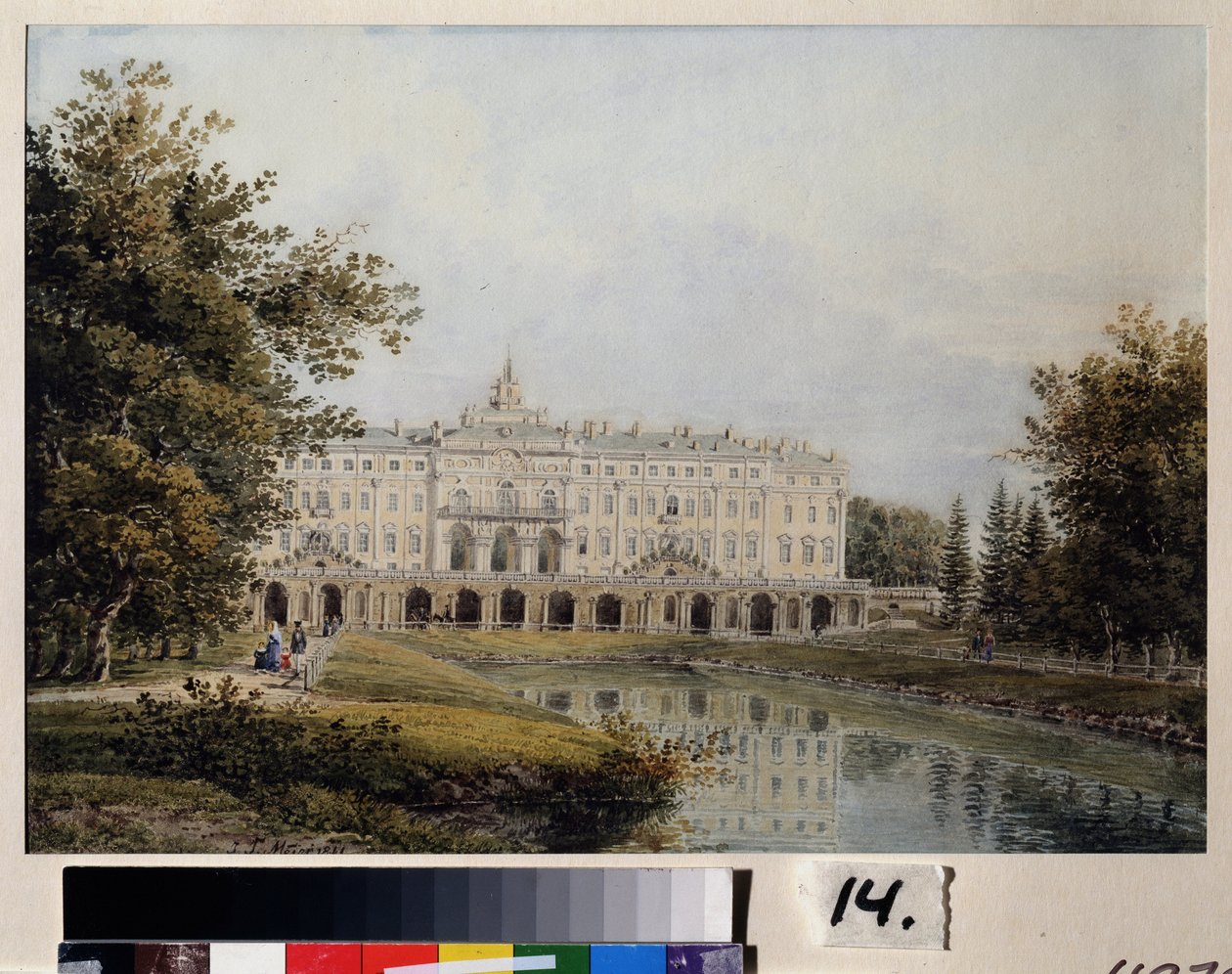 View of the Constantine Palace in Strelna near St Petersburg by Yegor Yegorovich Meier