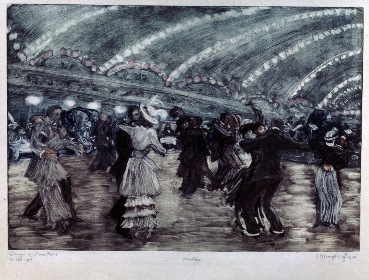 Tango Dance at Luna Park by Yelisaveta Sergeyevna Kruglikova