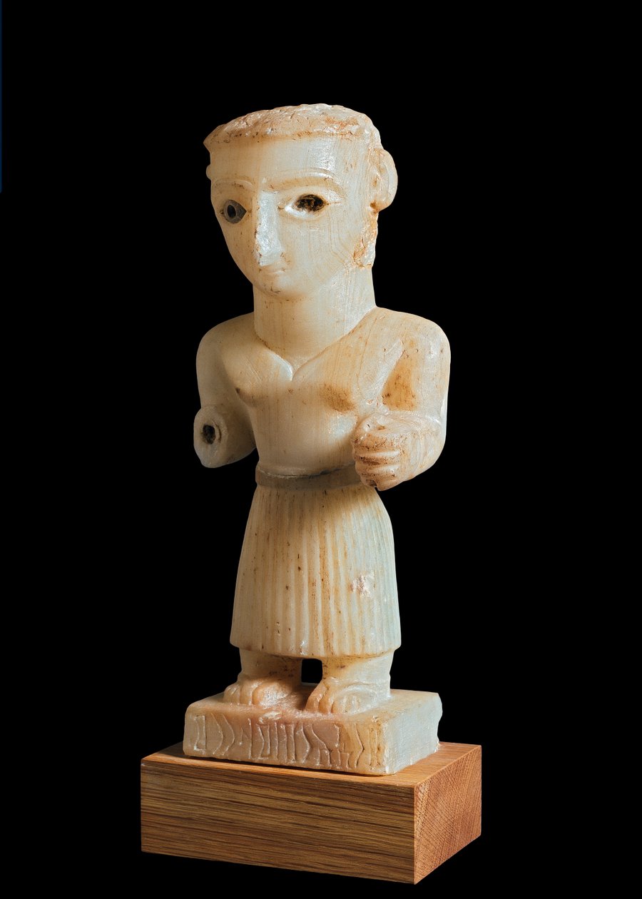Statuette of a Man, Inscribed of the Madrarum Clan, from Nugub, Near Beihan, South Yemen by Yemen School