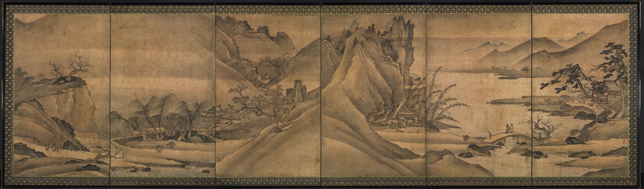 Landscape of the Four Seasons by Yi Sumun (Korean, b. c. 1404)
