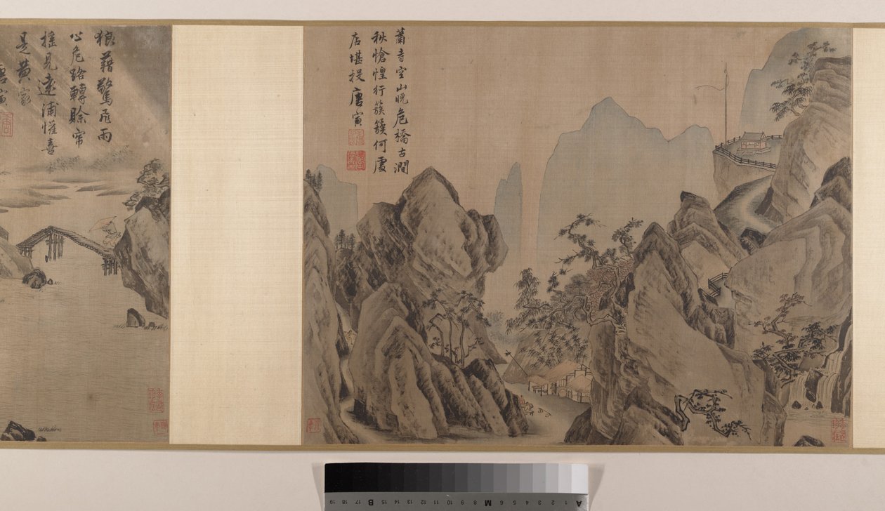 Landscapes (Eight Album Leaves Mounted as a Handscroll) by Yin Tang