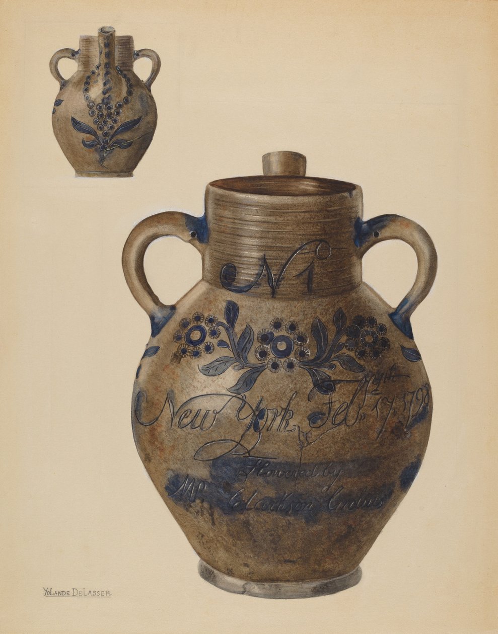 Water Jug, 1935-1942 by Yolande Delasser