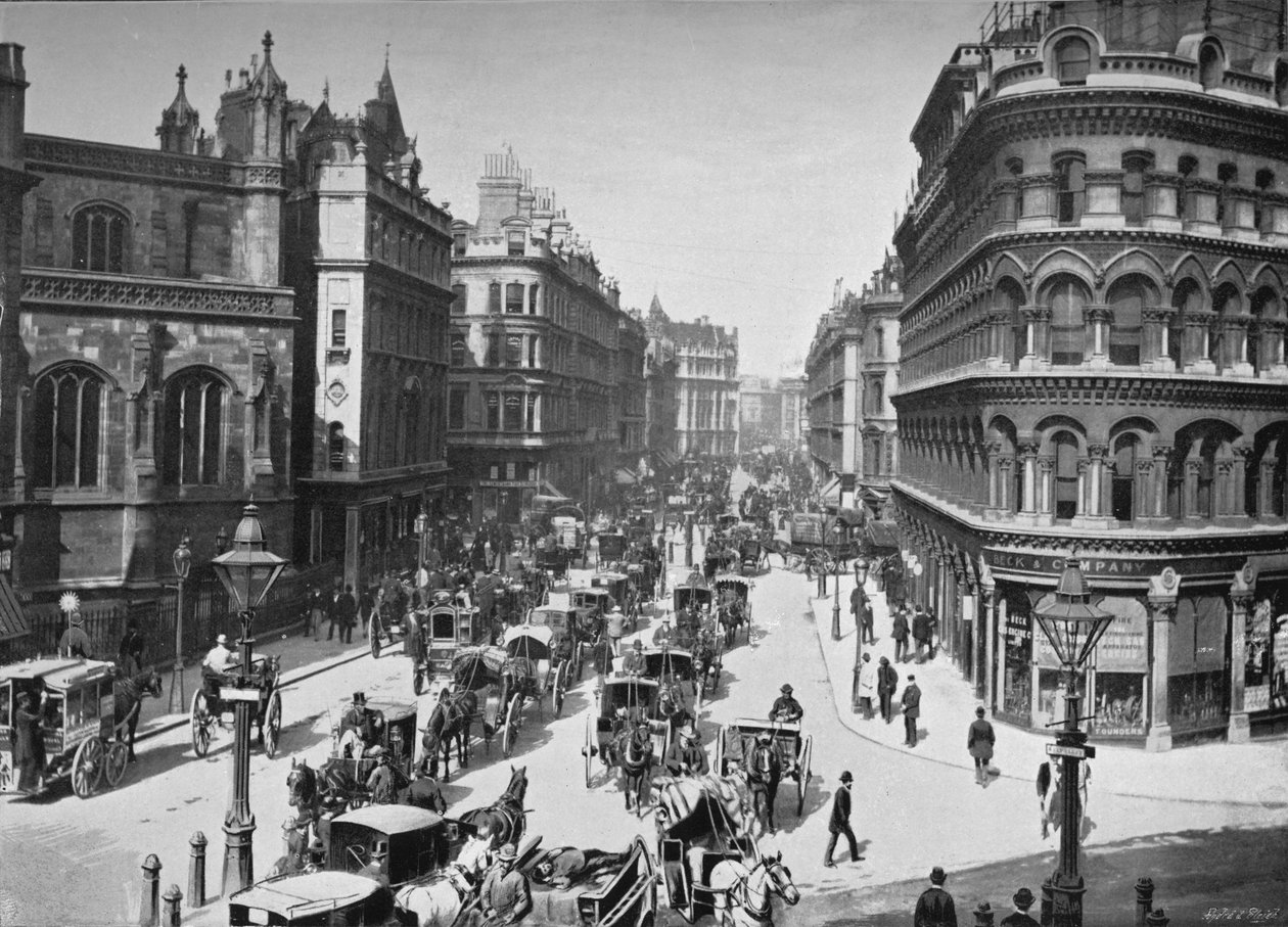 Queen Victoria Street, City of London by York and Son