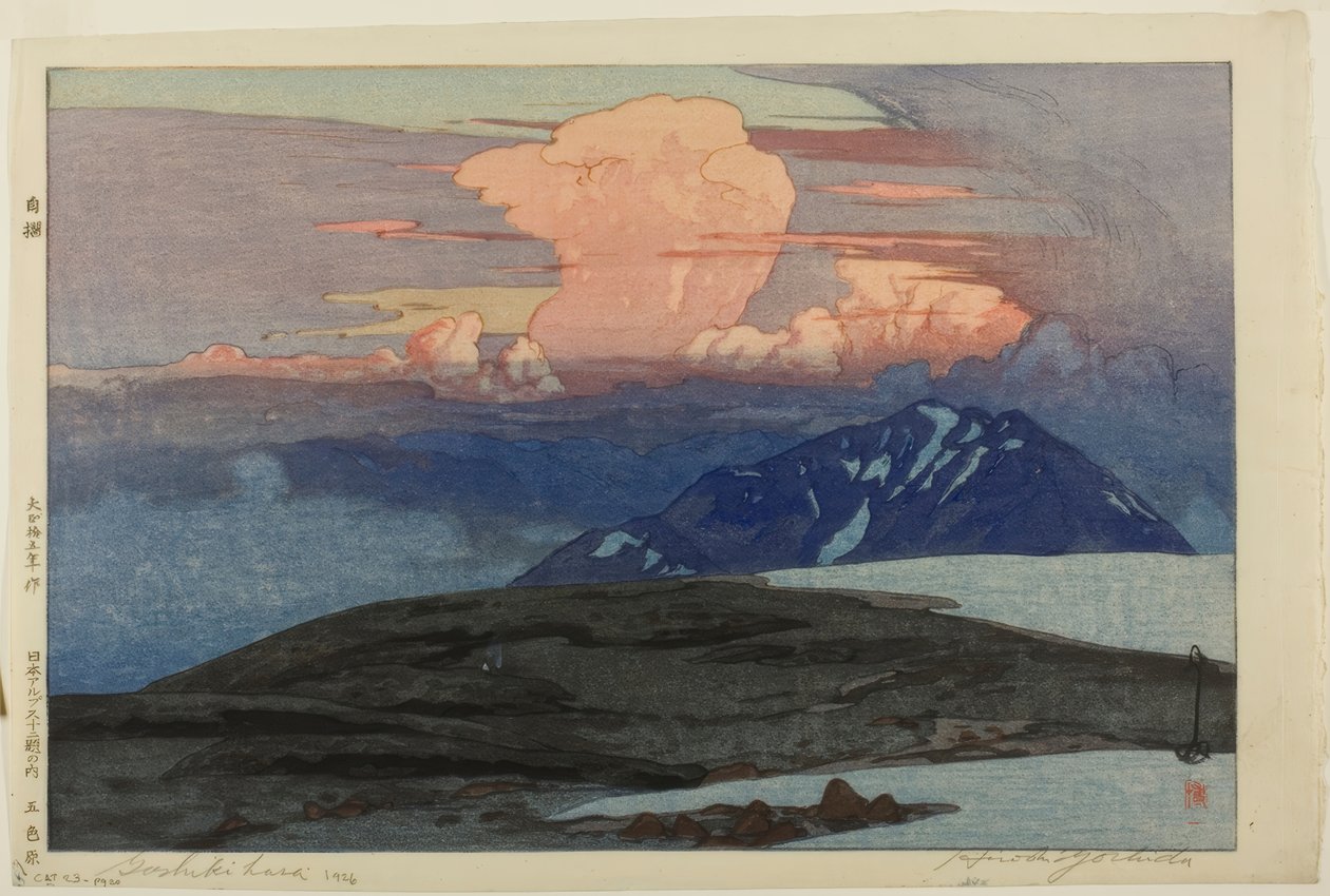 Goshiki Mountains, from the series "Twelve Scenes of Japanese Alps" by Yoshida Hiroshi
