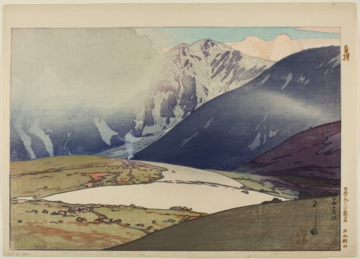 Tateyama Betsuzan, from the series "Twelve Scenes of Japanese Alps" by Yoshida Hiroshi