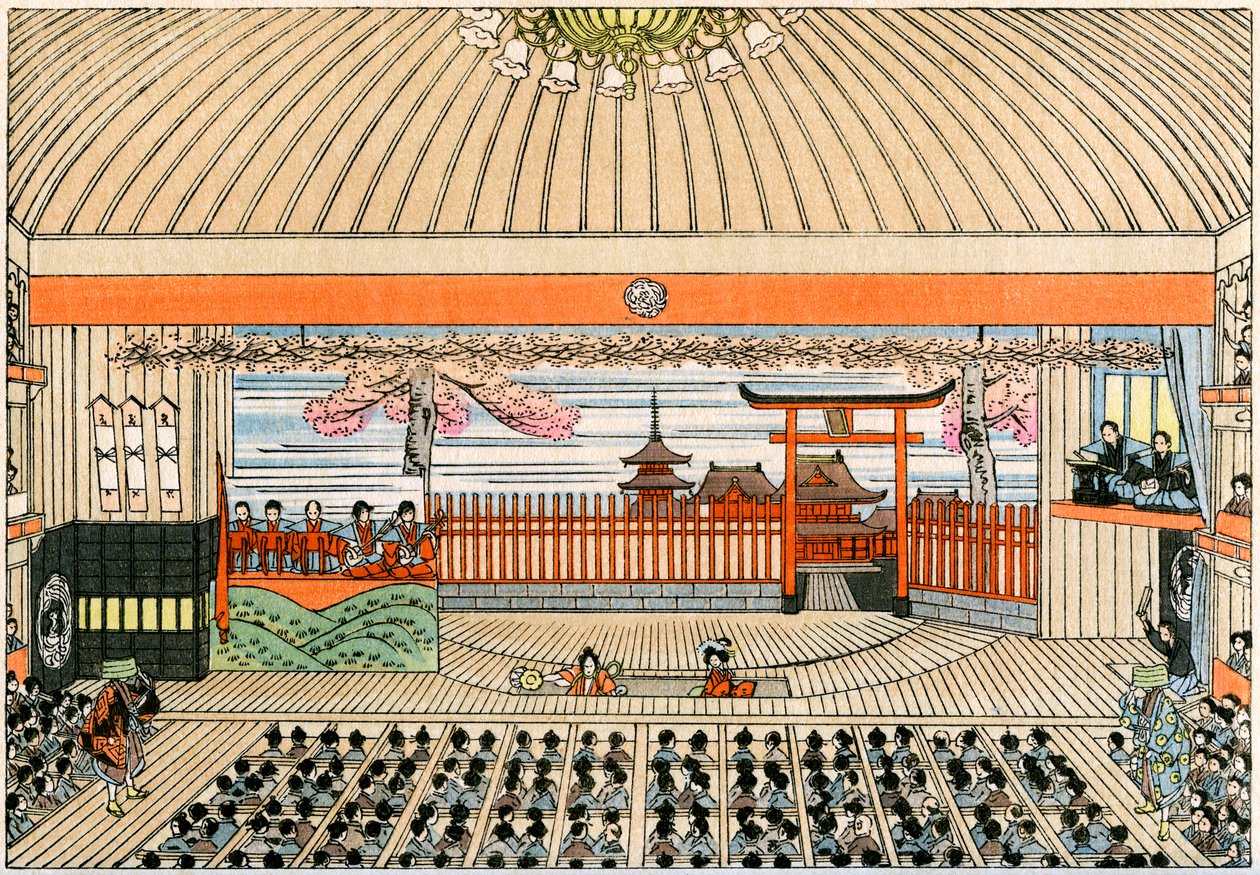 Traditional Japanese theater: the stage of Kaboukiza, Tokyo