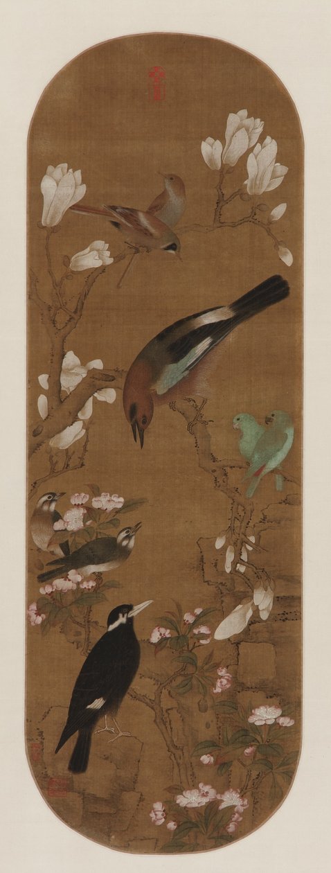 Birds and Flowers, Qing Dynasty by Yu Zhiding