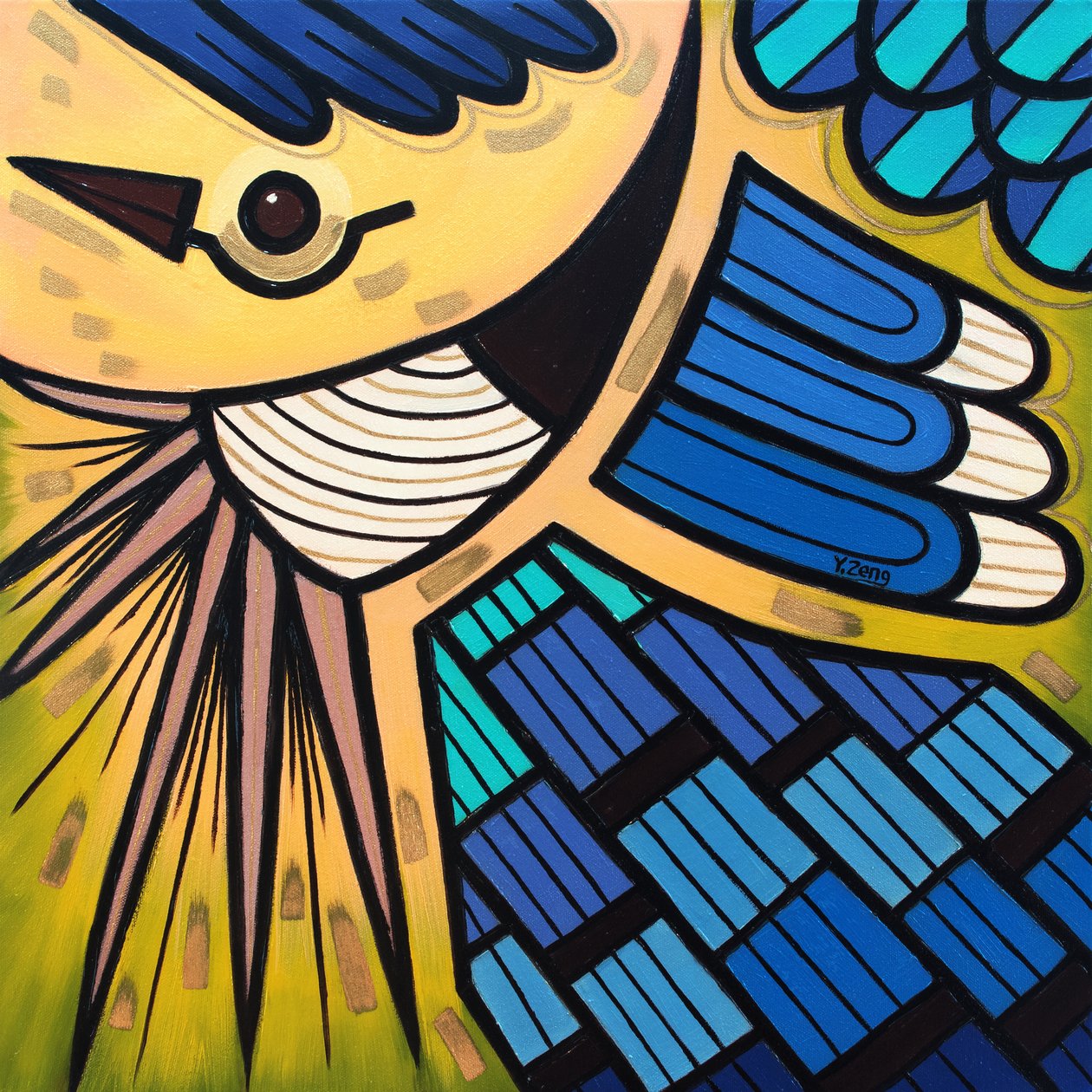 Backyard bird Blue jay by Yue Zeng