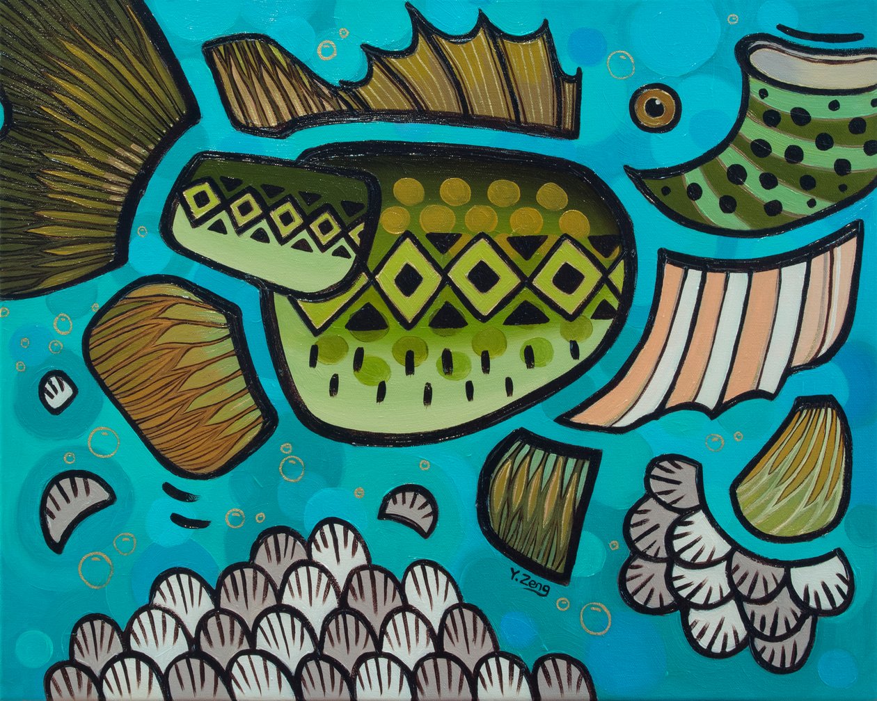 Freshwater Fishes Largemouth Bass by Yue Zeng