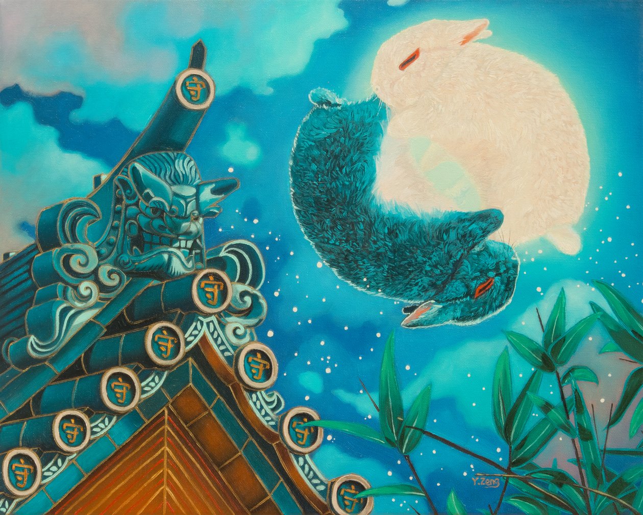 Rabbits Moon, 2023 by Yue Zeng