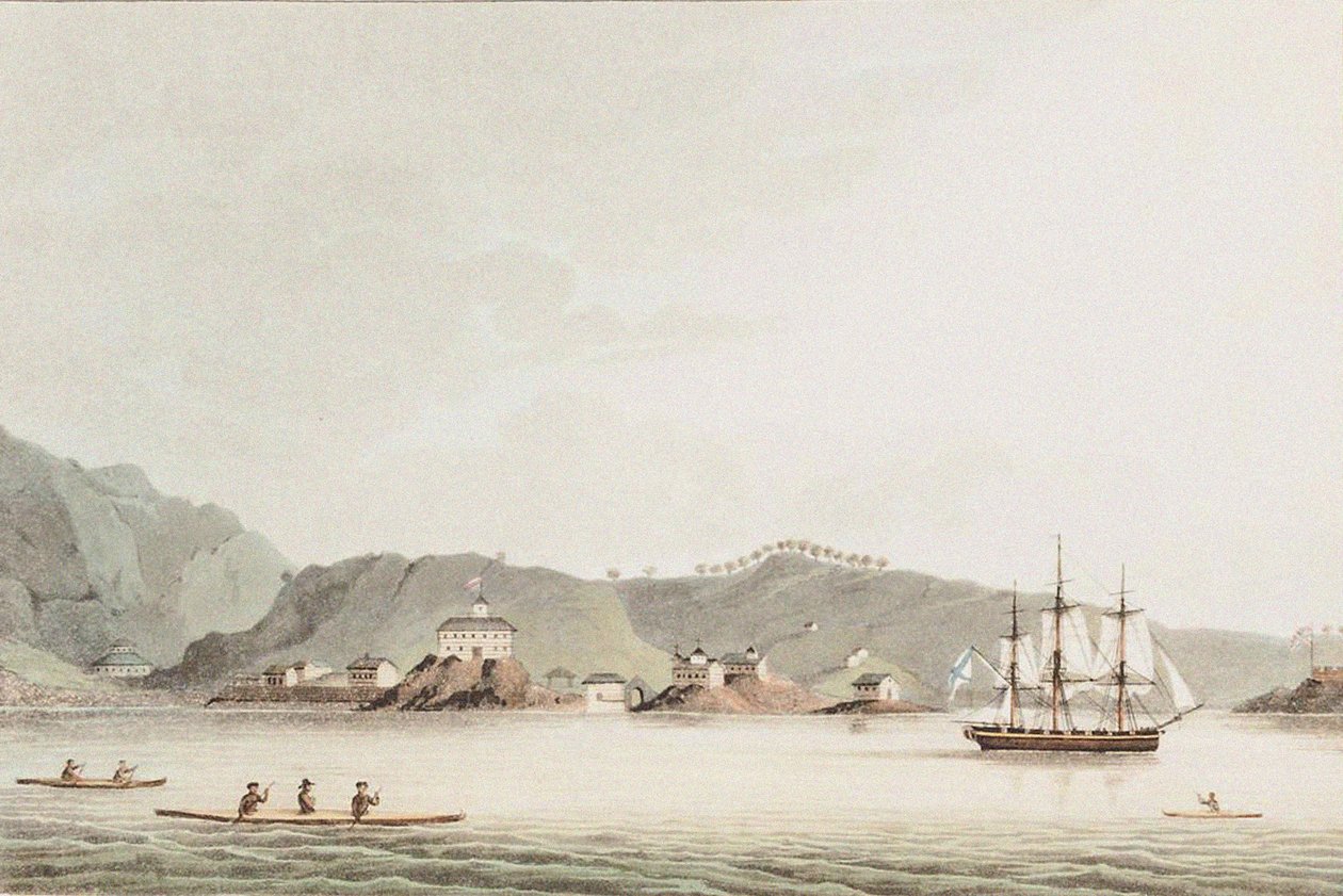 Illustration from A Voyage Round the World In the Years 1803-06, in the Ship Neva, 1814 by Yuri Fyodorovich Lisyansky