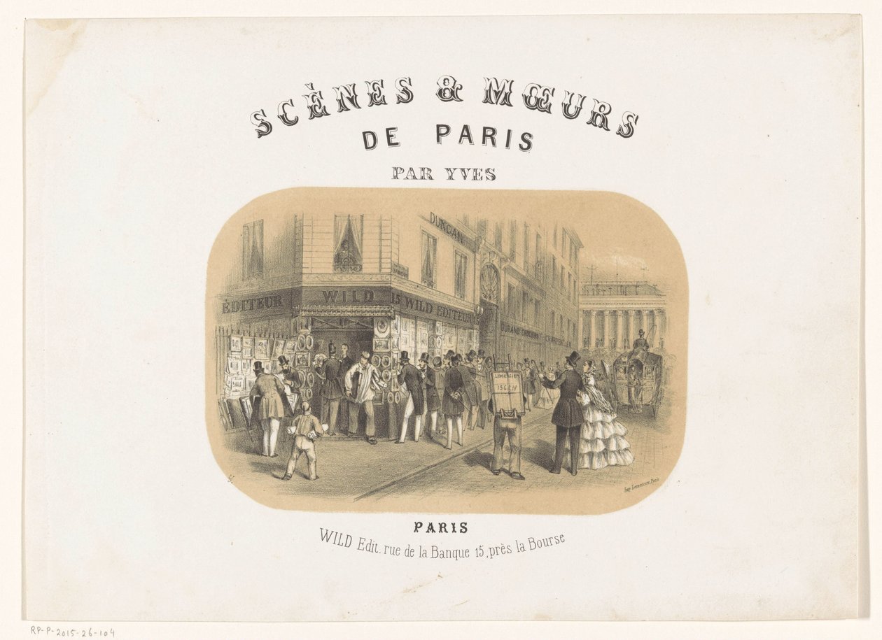 Exterior of Publisher Wild in Paris by Yves