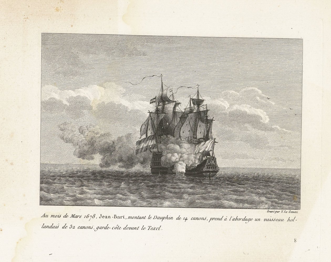 Jan Bart Captures a Dutch Frigate, 1678 by Yves Marie Le Gouaz