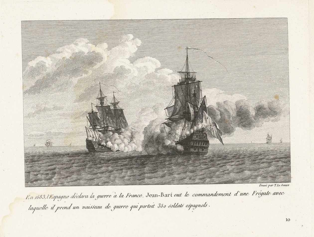 Jan Bart Captures a Spanish Ship with 350 Soldiers on Board, 1683 by Yves Marie Le Gouaz
