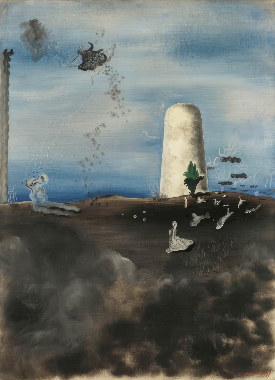 Death Watching His Family by Yves Tanguy