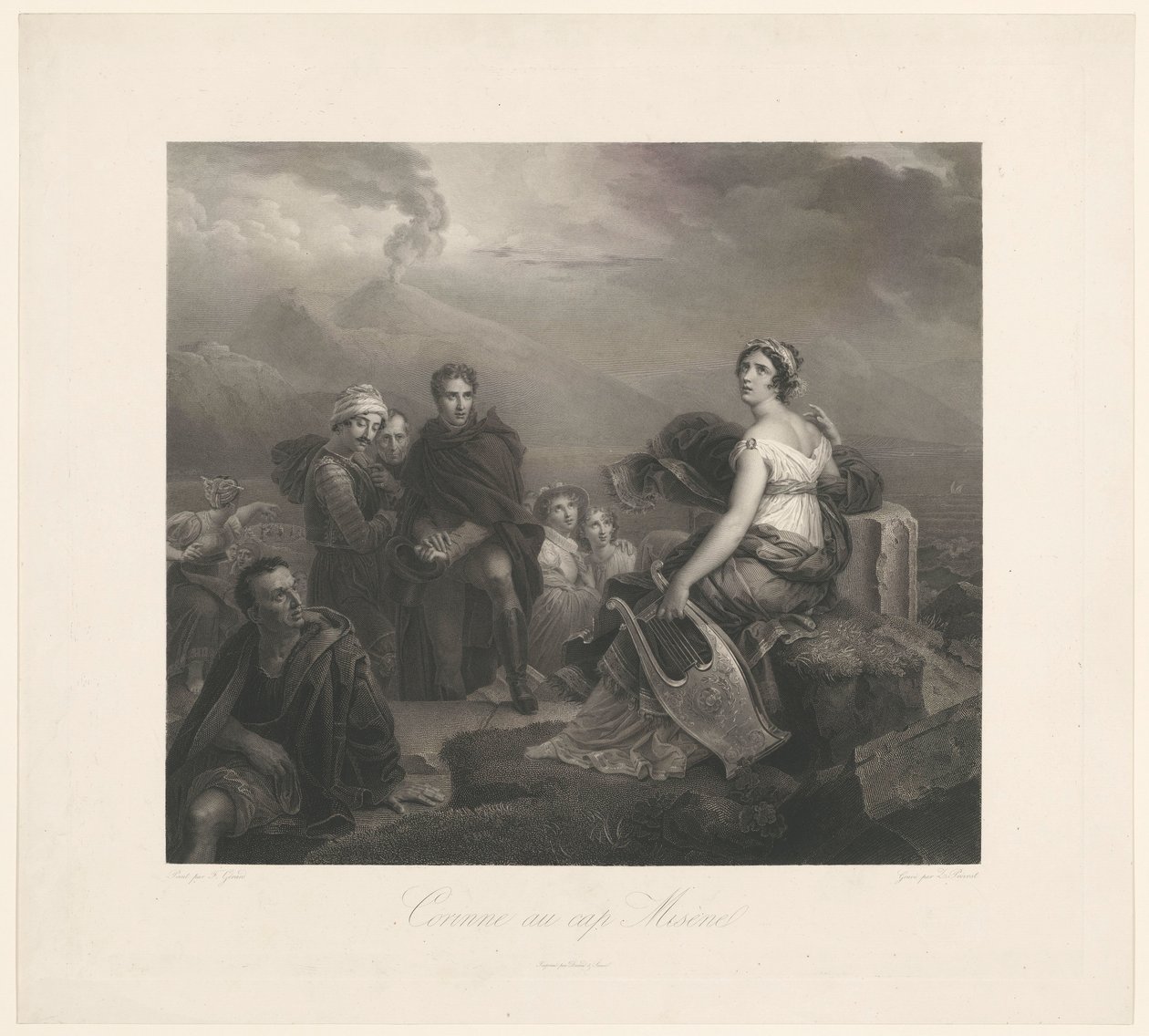 Corinne with a Lyre at Capo Miseno by Zachée Prévost