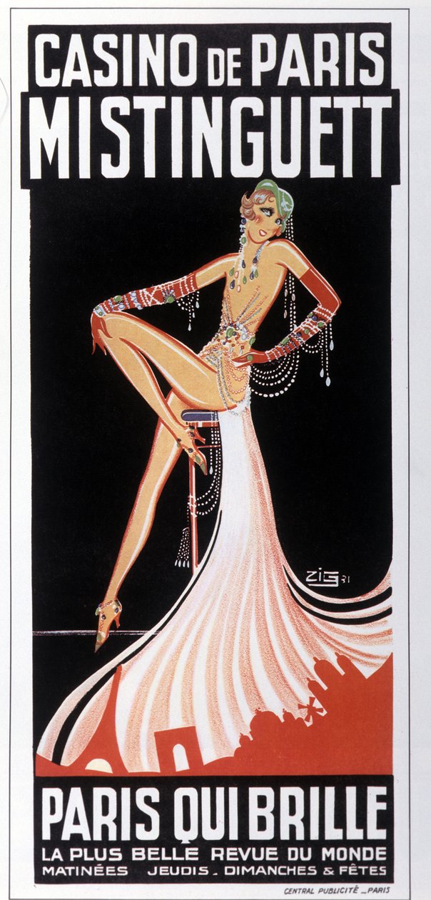 Poster of Mistinguett at the Casino de Paris by Zig, 1931 by Zig