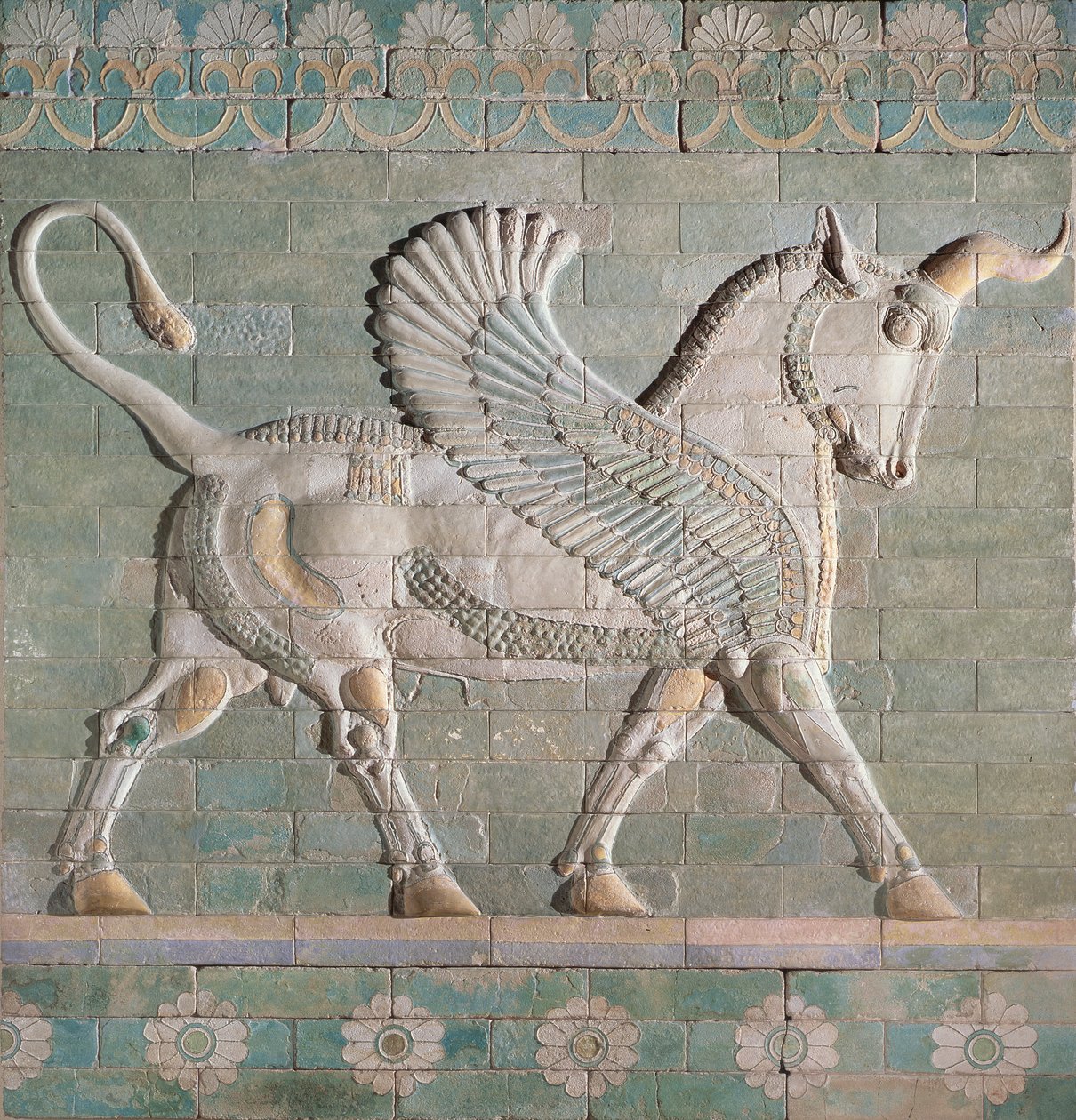 Winged bull, Persian, from Susa, Achaemenid Dynasty, c.500 BC by Hippolyte Lalaise Devéria