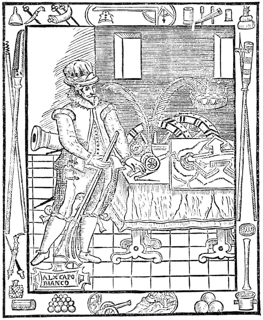 Alessandro Capo Bianco, Italian military engineer by Ferdinand Georg Waldmuller