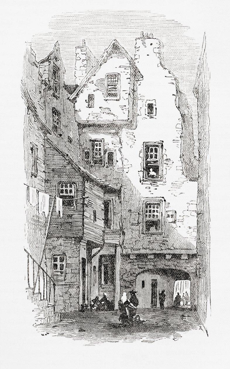 An old close, Canongate, Edinburgh, Scotland by . .