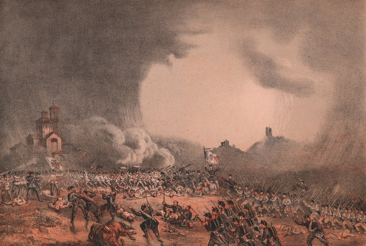 Clash at Madonna della Scoperta, Battle of Solferino and San Martino, Lombardy by William Walcutt