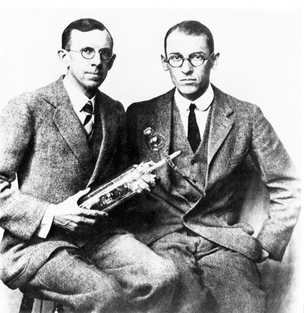 Clinton J Davisson and Lester H Germer, American Physicists, c 1927 by Frederick (attr. to) Barnard