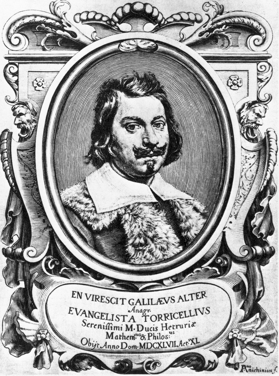 Evangelista Torricelli, Italian physicist by Ferdinand Georg Waldmuller